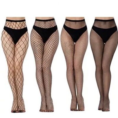 Nylons Women's High Waisted Tights Fishnet Stockings Thigh High